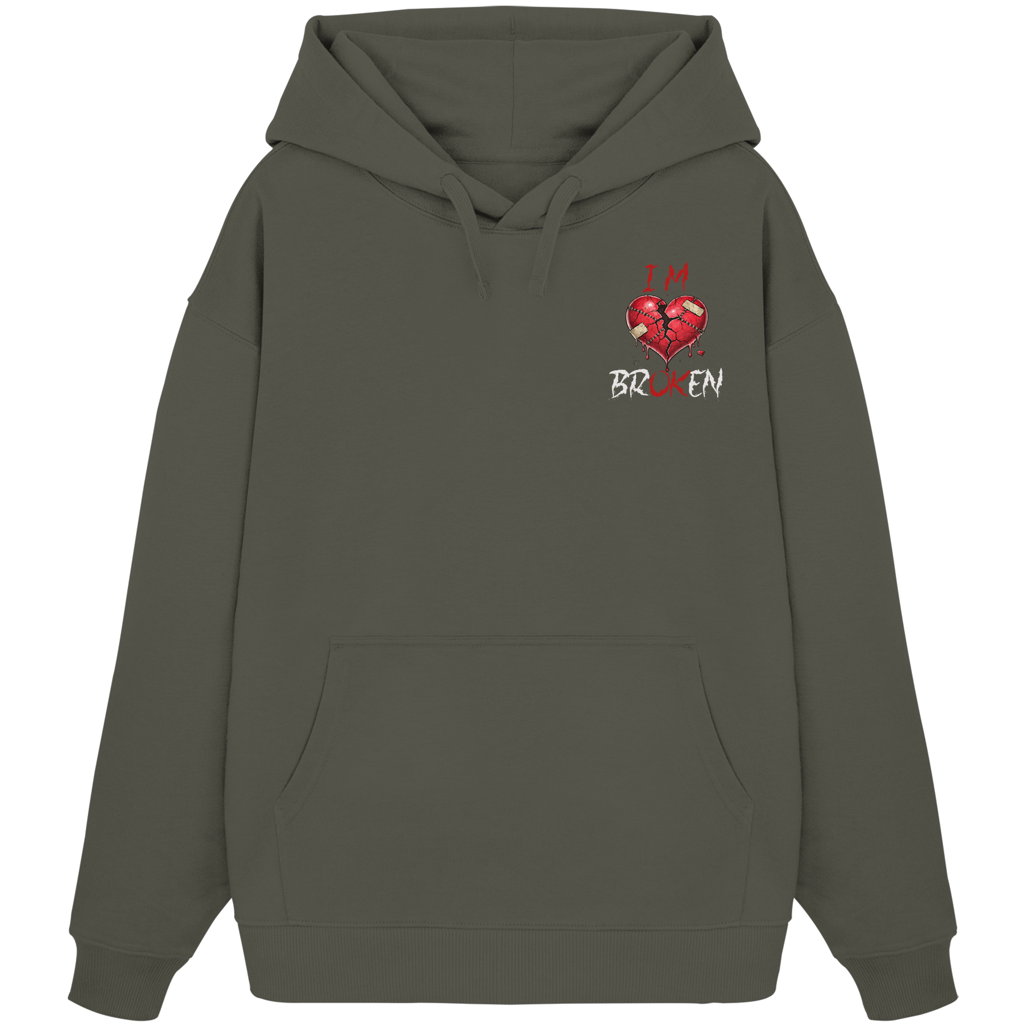 I´M Broken Herz - Organic Oversize Hoodie