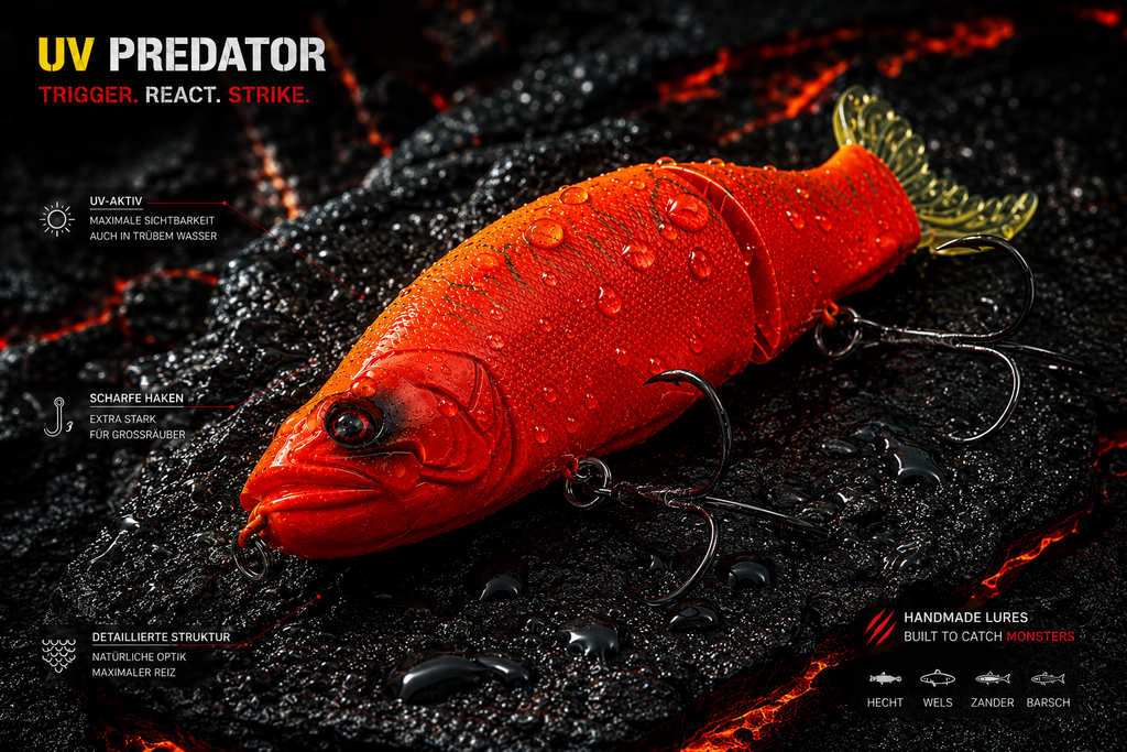 ELBKINGER UV Swimbait 135 – Toxic Inferno